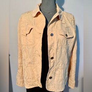 Chicos size 2 tan corduroy jacket. Chico size 2 is equivalent to women’s large.